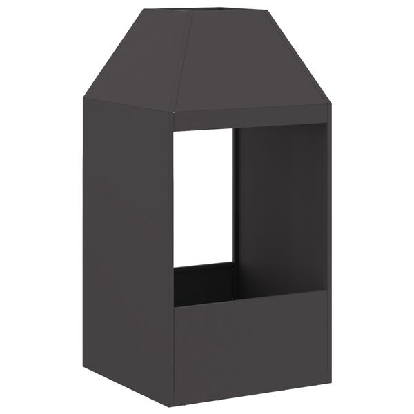 vidaXL Φωτιά Μαύρο 50 x 50 x 100 cm Κρύα έλαση από χάλυβα