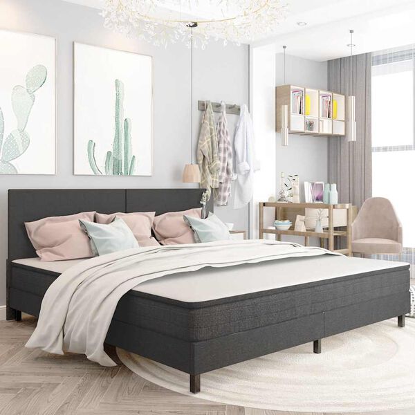 vidaXL &Pi;&lambda;&alpha;ί&sigma;&iota;&omicron; &Kappa;&rho;&epsilon;&beta;&alpha;&tau;&iota;&omicron;ύ Boxspring &Gamma;&kappa;&rho;&iota; 200 x 200 &epsilon;&kappa;. &Upsilon;&phi;&alpha;&sigma;&mu;ά&tau;&iota;&nu;&omicron;
