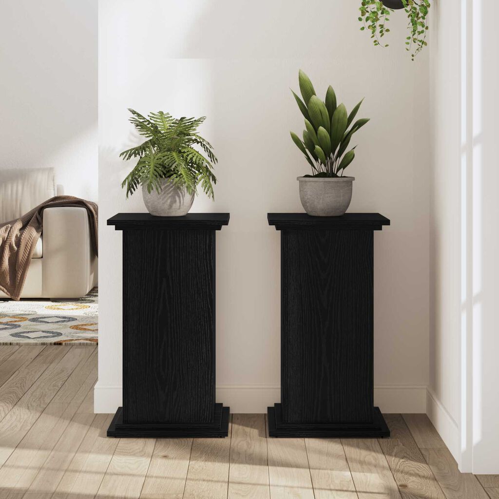 vidaXL Βάση Φυτών Μαύρης Δρυός 33x33x60 εκ. Φτιαγμένο από Ξύλο