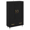 vidaXL Highboard &Mu;&alpha;ύ&rho;&eta; &Omicron;&xi;&upsilon;ά 69,5 x 31 x 115 &epsilon;&kappa;. &Epsilon;&pi;&epsilon;&xi;&epsilon;&rho;&gamma;&alpha;&sigma;&mu;έ&nu;&omicron; &Xi;ύ&lambda;&omicron;