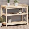 vidaXL Τραπέζι Κηπουρικής με Ράφια 108x45x86,5 εκ. Μασίφ Ξύλο Πεύκου