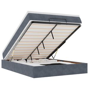 vidaXL &Omicron;&theta;&omega;&mu;&alpha;&nu;&iota;&kappa;ό &kappa;&rho;&epsilon;&beta;ά&tau;&iota; &mu;&epsilon; &sigma;&tau;&rho;ώ&mu;&alpha; &sigma;&kappa;&omicron;ύ&rho;&omicron; &gamma;&kappa;&rho;&iota; 140x200cm &Beta;&epsilon;&lambda;&omicron;ύ&delta;&omicron;