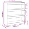 vidaXL Βιβλιοθήκη Παλαιό ξύλο 100 x 30 x 103 εκ. Επεξεργασμένο ξύλο