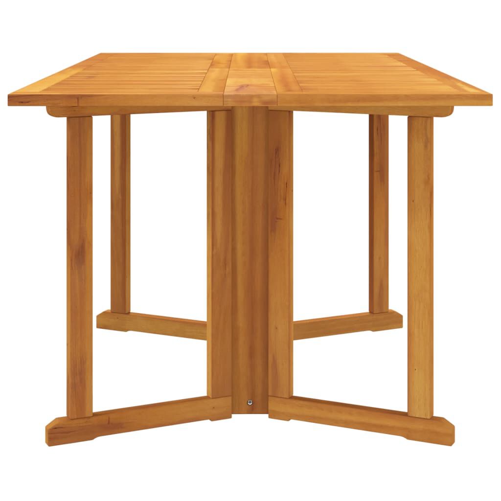 vidaXL Τραπέζι Κήπου Butterfly Πτυσσόμενο 150x90x75 εκ. Μασίφ Teak