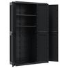 vidaXL Ντουλάπι Αποθ. Εξ. Χώρου Μαύρο 97x37x165εκ. Πολυπροπυλένιο