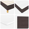 vidaXL Κρεβάτι box spring με στρώμα Σκούρο Καφέ 120 x 200 cm ύφασμα