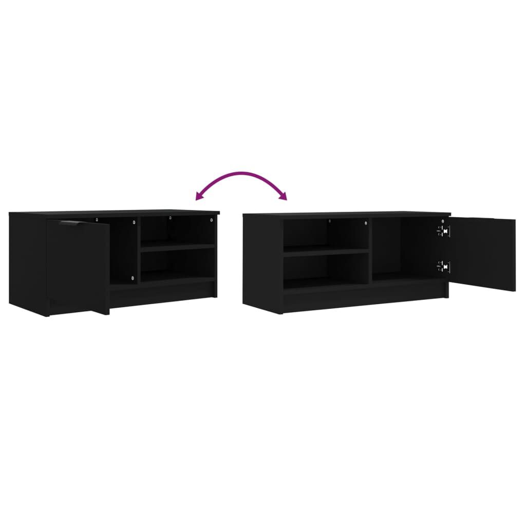 vidaXL Έπιπλο Τηλεόρασης Μαύρο 80 x 35 x 36,5 εκ. Επεξεργασμένο Ξύλο