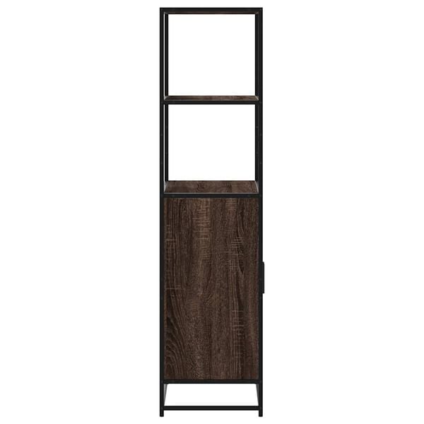 vidaXL Highboard καφέ δρυς Κατασκευασμένο ξύλο και μέταλλο