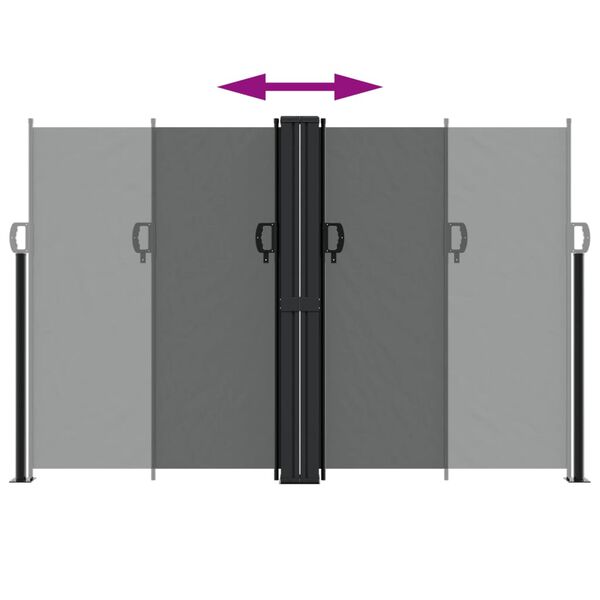 vidaXL Σκίαστρο Πλαϊνό Συρόμενο Ανθρακί 160 x 1200 εκ.