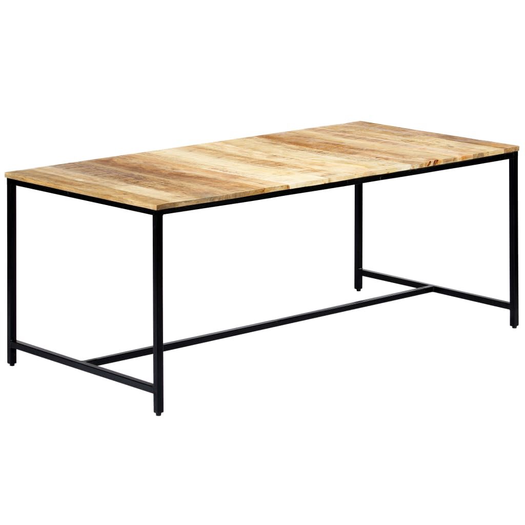 vidaXL Τραπεζαρία 180 x 90 x 75 εκ. από Μασίφ Ακατέργαστο Ξύλο Μάνγκο