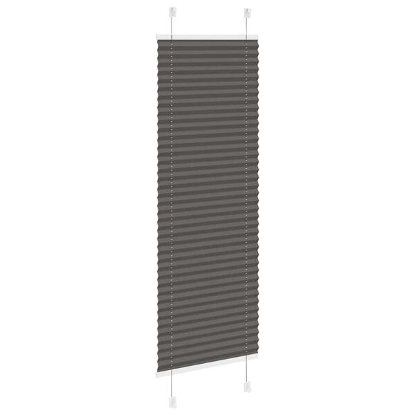 vidaXL Πλισέ περσίδα Μαύρο 45x100 cm Πλάτος υφάσματος 44,4 cm