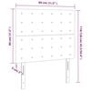 vidaXL Κεφαλάρι Κρεβατιού LED Καπουτσίνο 80x5x118/128 εκ