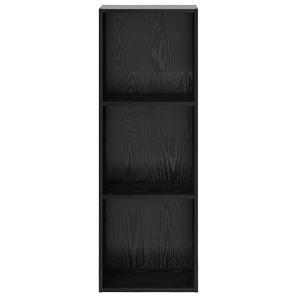 vidaXL Βιβλιοθήκη Μαύρη δρυς 40 x 30 x 114 εκ. Επεξεργασμένο ξύλο