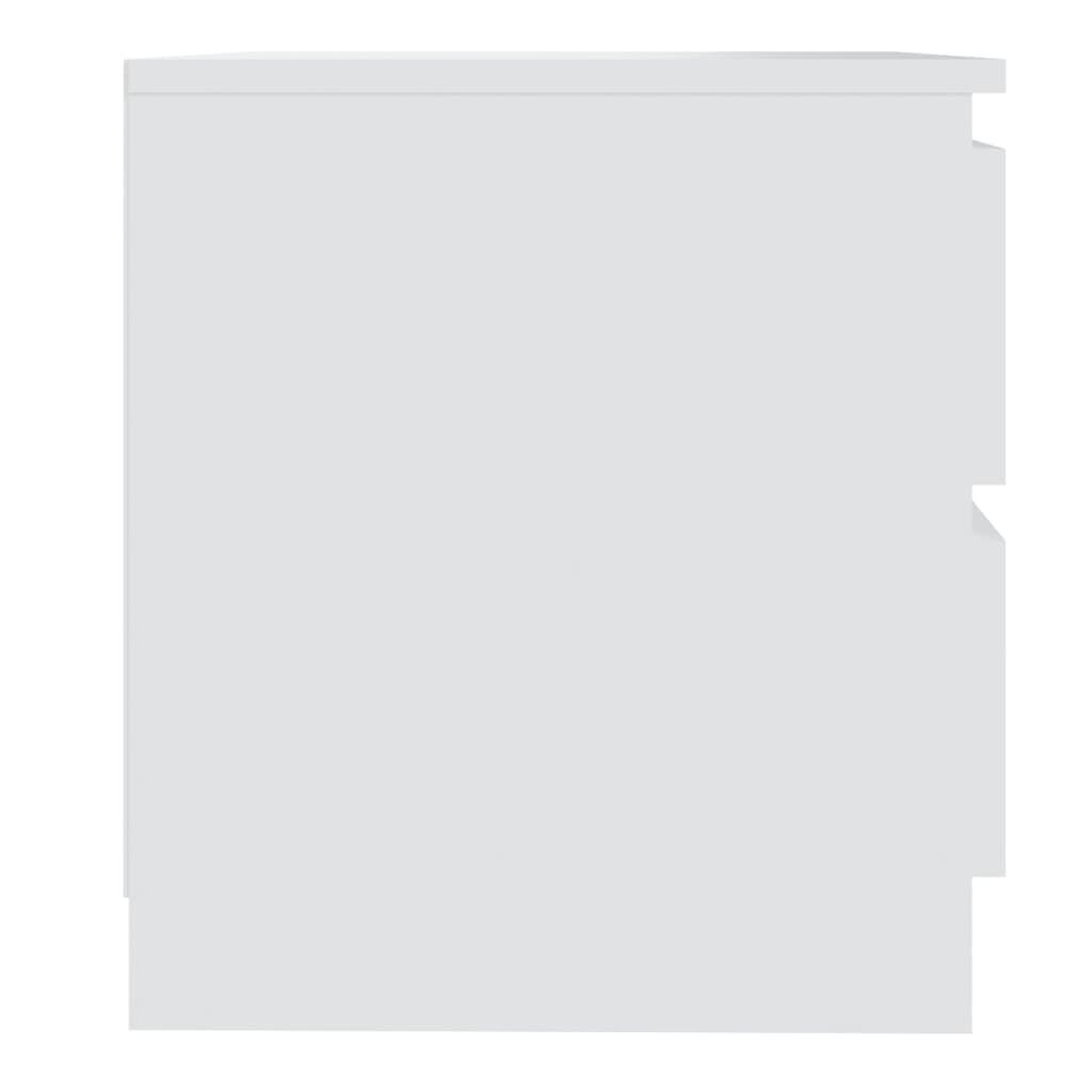 vidaXL Κομοδίνα 2 τεμ. Λευκά 50 x 39 x 43,5 εκ. από Επεξεργασμένο Ξύλο