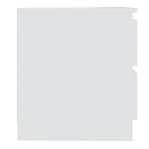 vidaXL Κομοδίνα 2 τεμ. Λευκά 50 x 39 x 43,5 εκ. από Επεξεργασμένο Ξύλο
