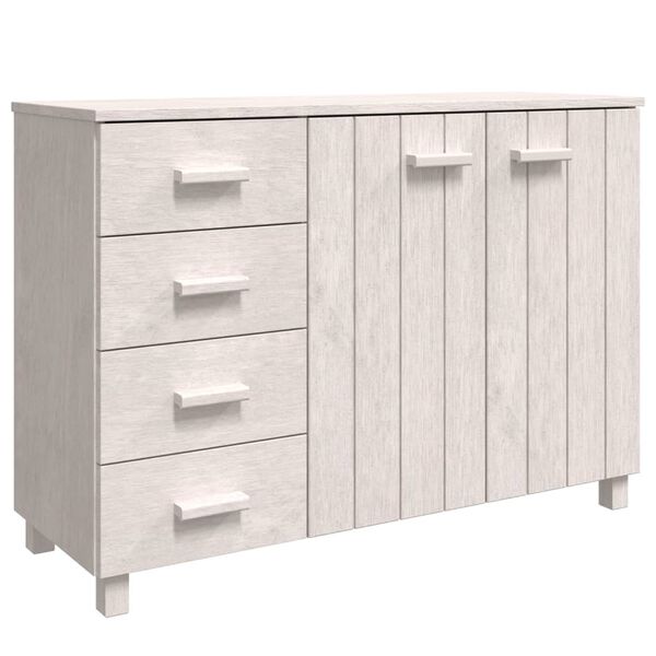 vidaXL Ντουλάπι HAMAR Λευκό 113 x 40 x 80 εκ. από Μασίφ Ξύλο Πεύκου