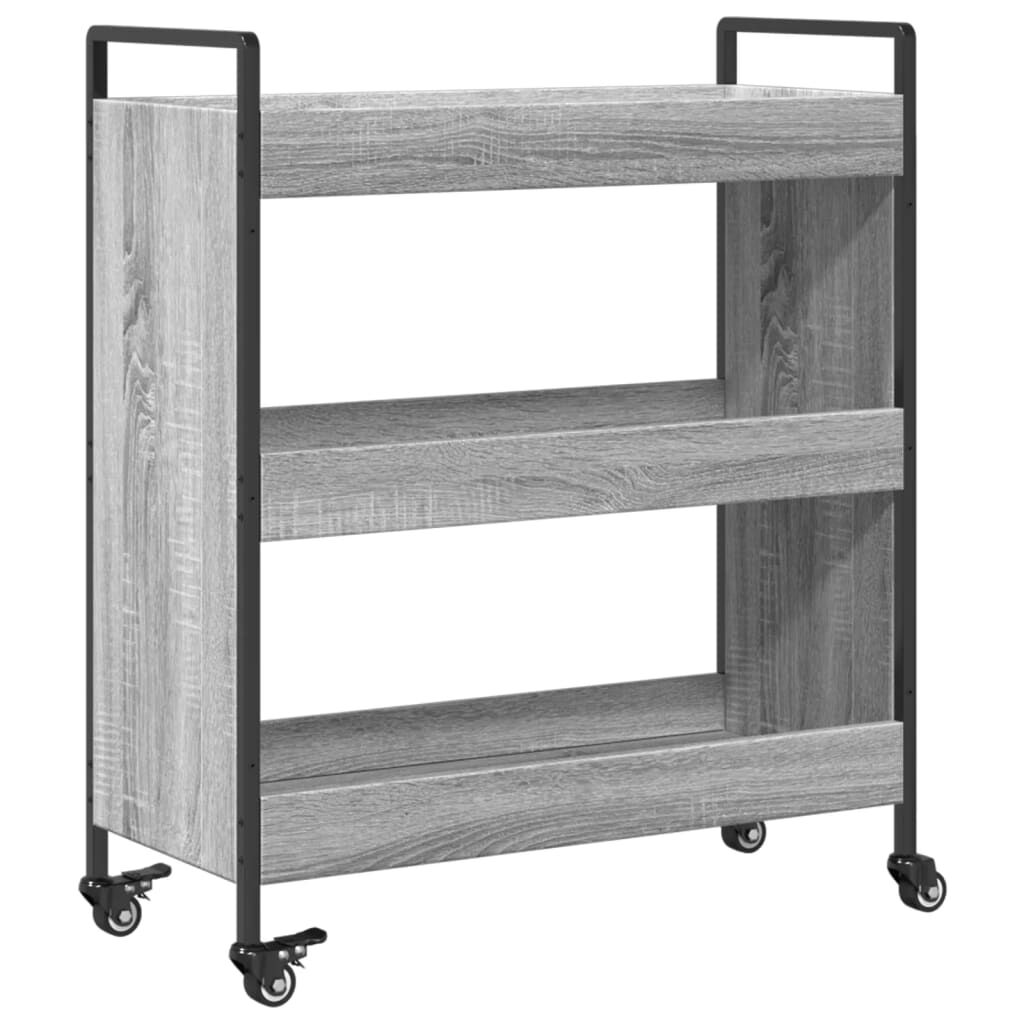 vidaXL Τρόλεϊ Κουζίνας Sonoma Γκρι 70x30x82 εκ. από Επεξεργασμένο Ξύλο