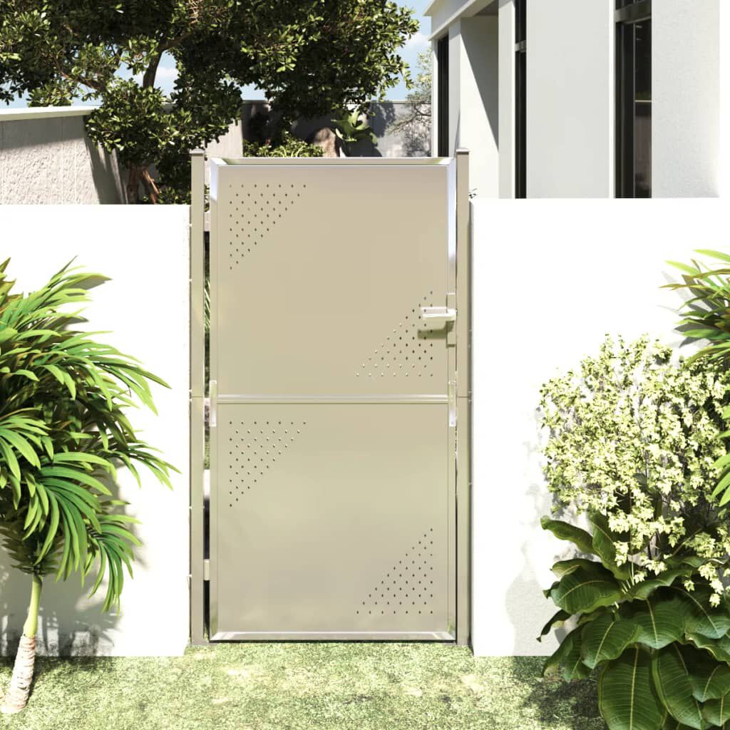 vidaXL Πόρτα Περίφραξης Κήπου 100 x 180 εκ. από Ανοξείδωτο Ατσάλι