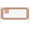 vidaXL Μπάρα Κρεβατιού Προστατευτική Taupe 160 x 25 εκ. Υφασμάτινη