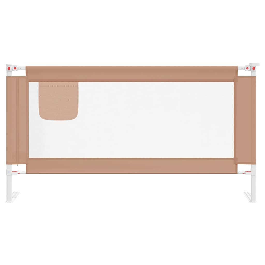 vidaXL Μπάρα Κρεβατιού Προστατευτική Taupe 160 x 25 εκ. Υφασμάτινη