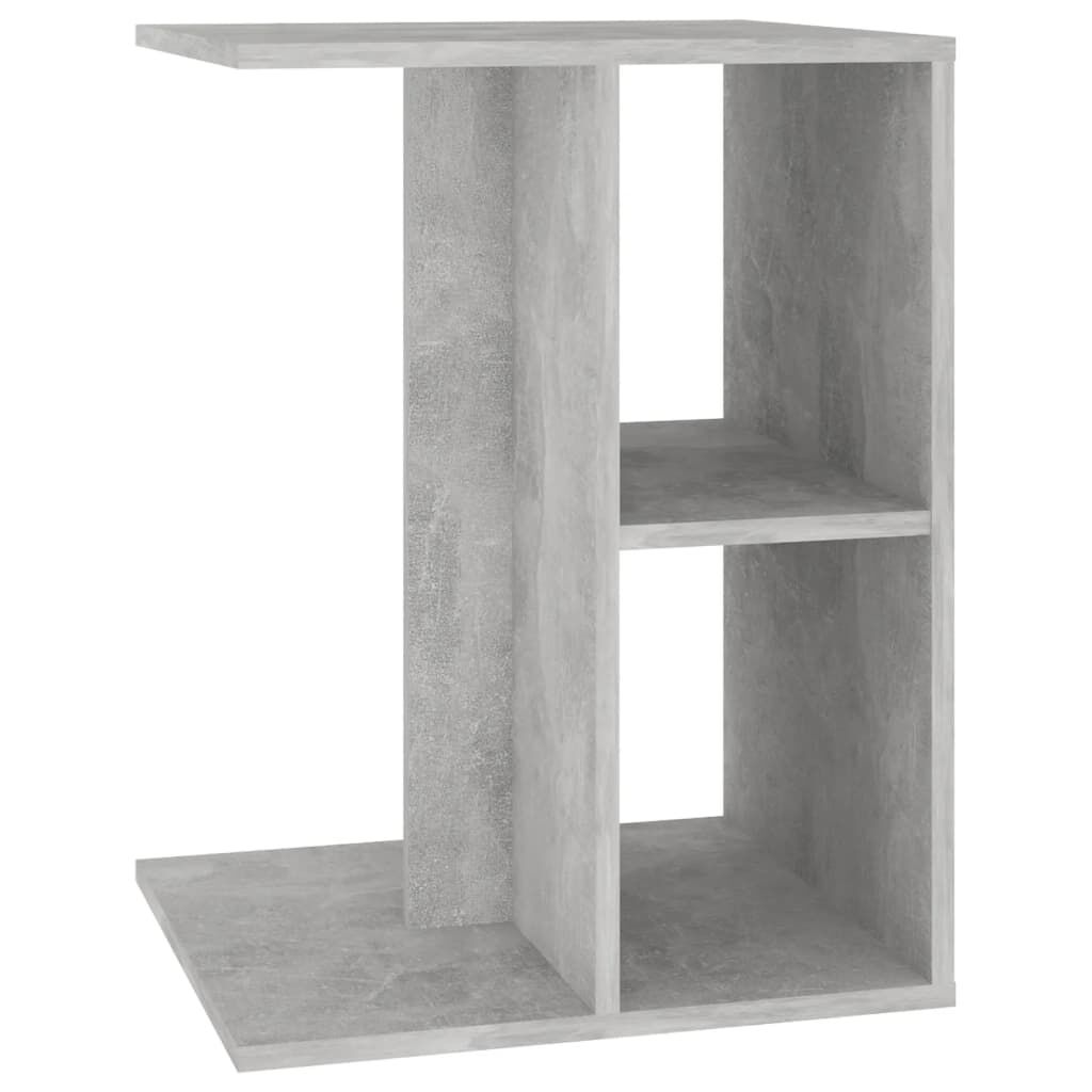 vidaXL Τραπέζι Βοηθητικό Γκρι Σκυροδέματος 60x40x45 εκ. Επεξ. Ξύλο