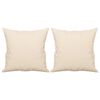 vidaXL Καναπές Διθέσιος Beige 120 εκ. Ύφασμα Μικροϊνών με Μαξιλάρια