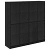 vidaXL Highboard 2 &tau;&mu;&chi;. &Mu;&alpha;ύ&rho;&eta; &Omicron;&xi;&upsilon;ά 68 x 37 x 142 &epsilon;&kappa; &Epsilon;&pi;&epsilon;&xi;&epsilon;&rho;&gamma;&alpha;&sigma;&mu;έ&nu;&omicron; &Xi;ύ&lambda;&omicron;