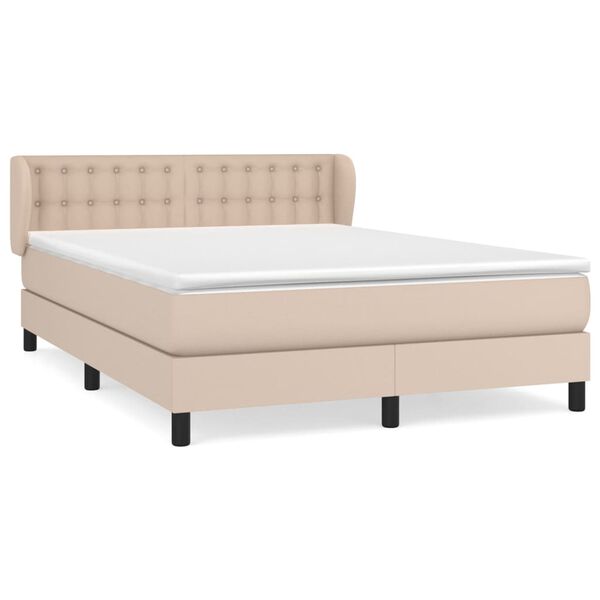 vidaXL &Kappa;&rho;&epsilon;&beta;ά&tau;&iota; Boxspring &mu;&epsilon; &Sigma;&tau;&rho;ώ&mu;&alpha; &Kappa;&alpha;&pi;&omicron;&upsilon;&tau;&sigma;ί&nu;&omicron; 140x190&epsilon;&kappa;.&alpha;&pi;ό &Sigma;&upsilon;&nu;&theta;.&Delta;έ&rho;&mu;&alpha;