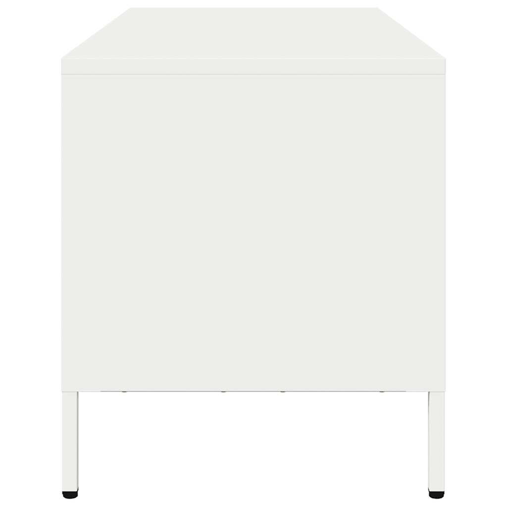 vidaXL Έπιπλο Τηλεόρασης Λευκό 101,5x39x43,5 εκ. Ατσάλι Ψυχρής Έλασης