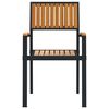 vidaXL Καρέκλα Κήπου 2 pcs Καφέ 56 x 57 x 87εκ. Μασίφ ξύλο ακακίας