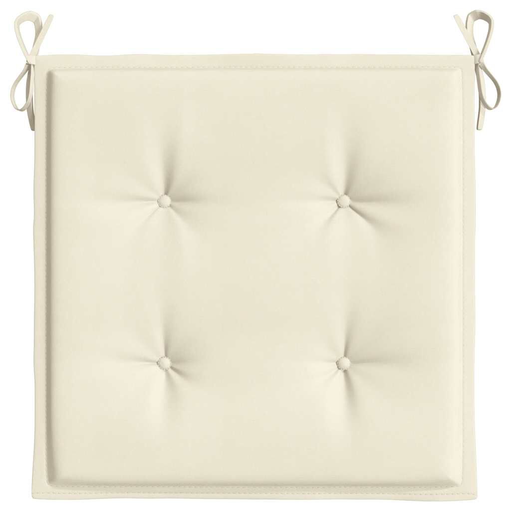 vidaXL Μαξιλάρια Καρέκλας Κήπου 4 τεμ. Κρεμ 40x40x4 εκ. Ύφασμα Oxford