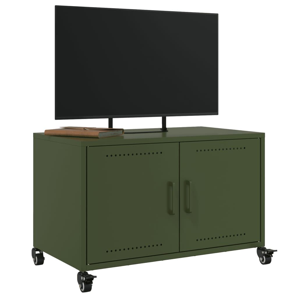 vidaXL Έπιπλο Τηλεόρασης Πράσινο Λαδί 68x39x43,5 εκ. από Ατσάλι
