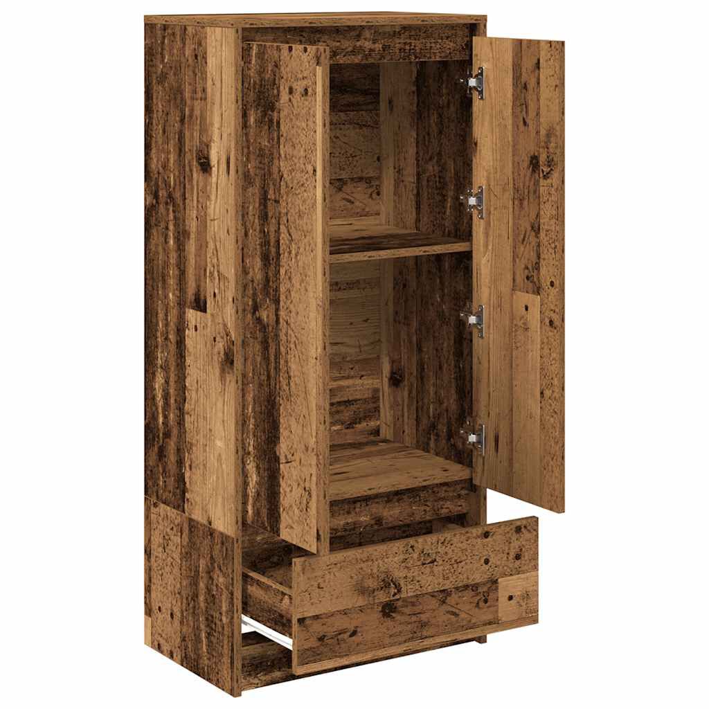 vidaXL Ντουλάπι με συρτάρι 55,5x34x119,5 εκ. Ξύλινο μηχανουργικό ξύλο