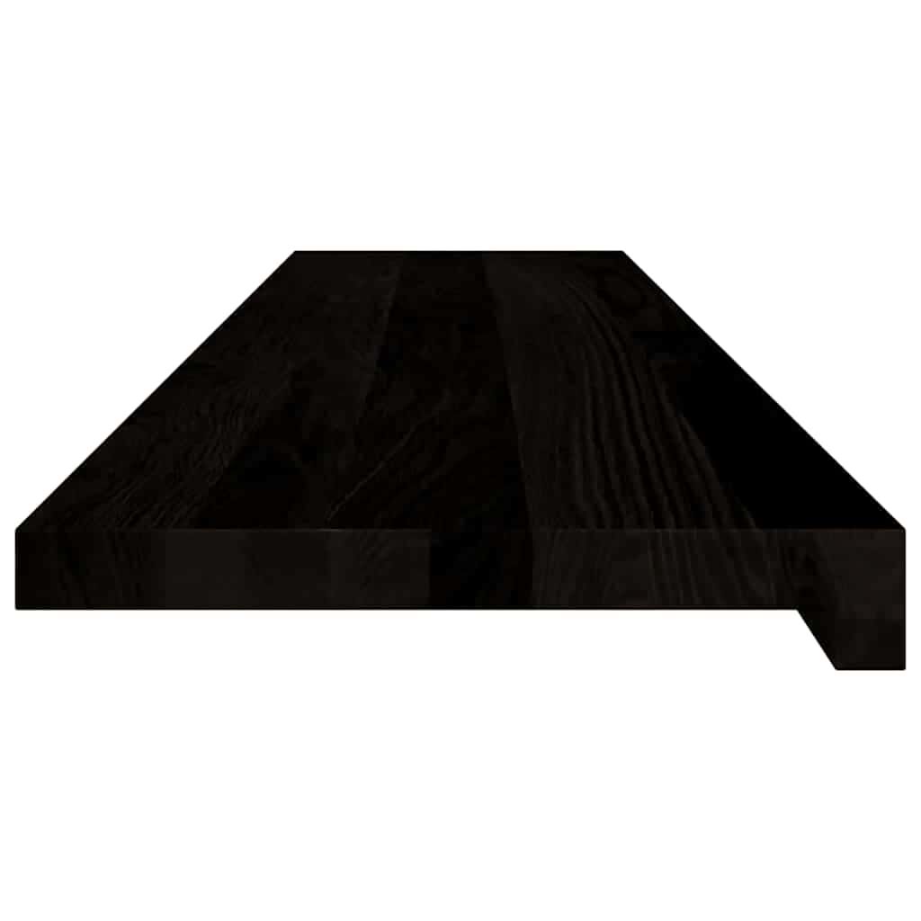 vidaXL Πέλματα Σκάλας 2 τεμάχια Σκούρο καφέ 110x30x2cm μασίφ ξύλο δρυς