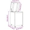 vidaXL Καλάθι Άπλυτων με Τροχούς RANA Λευκό 45x45x64εκ. Μασίφ Πεύκο