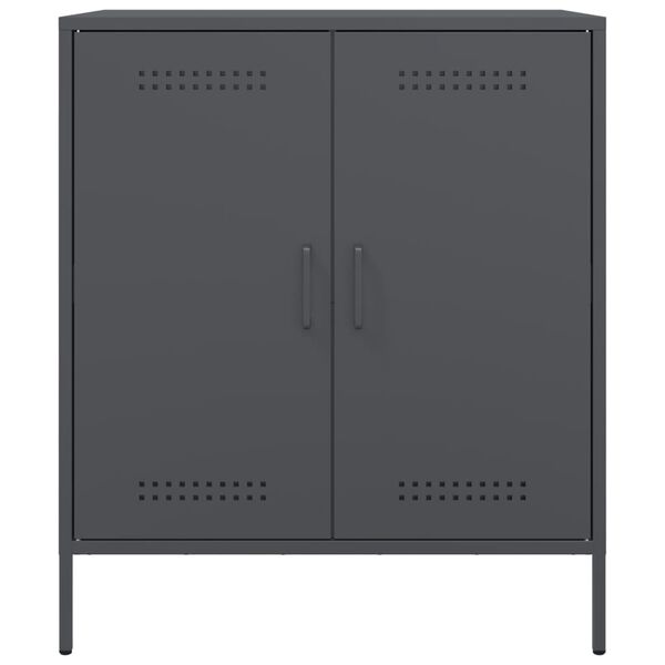 vidaXL Μπουφές Ανθρακί 68x39x79 εκ. από Ατσάλι