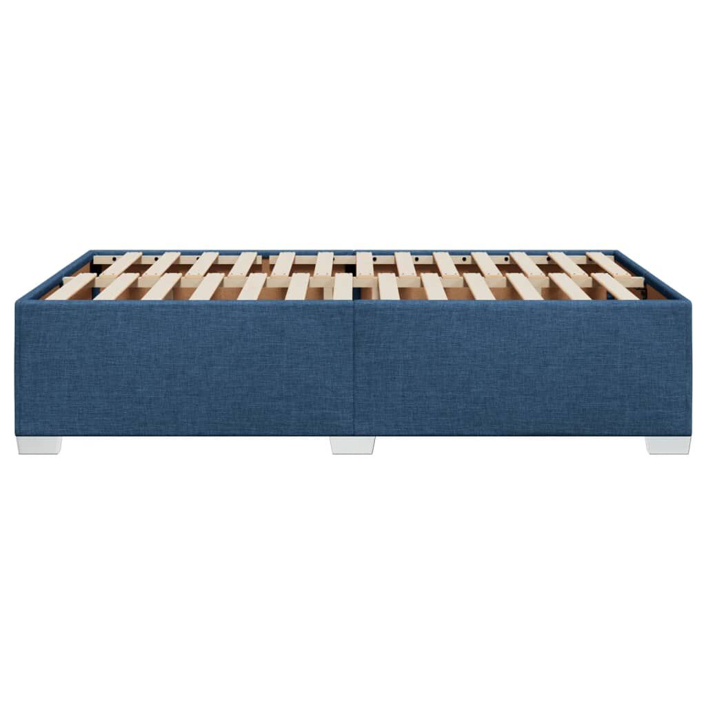vidaXL Πλαίσιο κρεβατιού χωρίς στρώμα μπλε 120x200cm ύφασμα