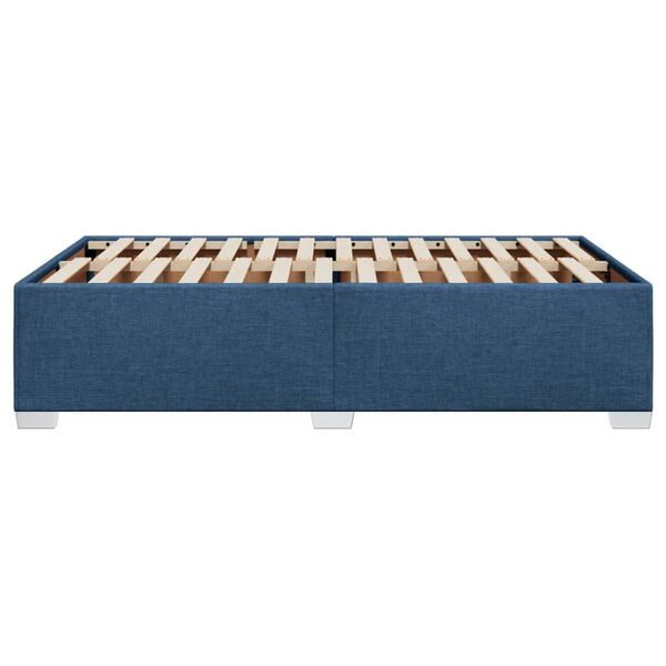 vidaXL Πλαίσιο κρεβατιού χωρίς στρώμα μπλε 120x200cm ύφασμα