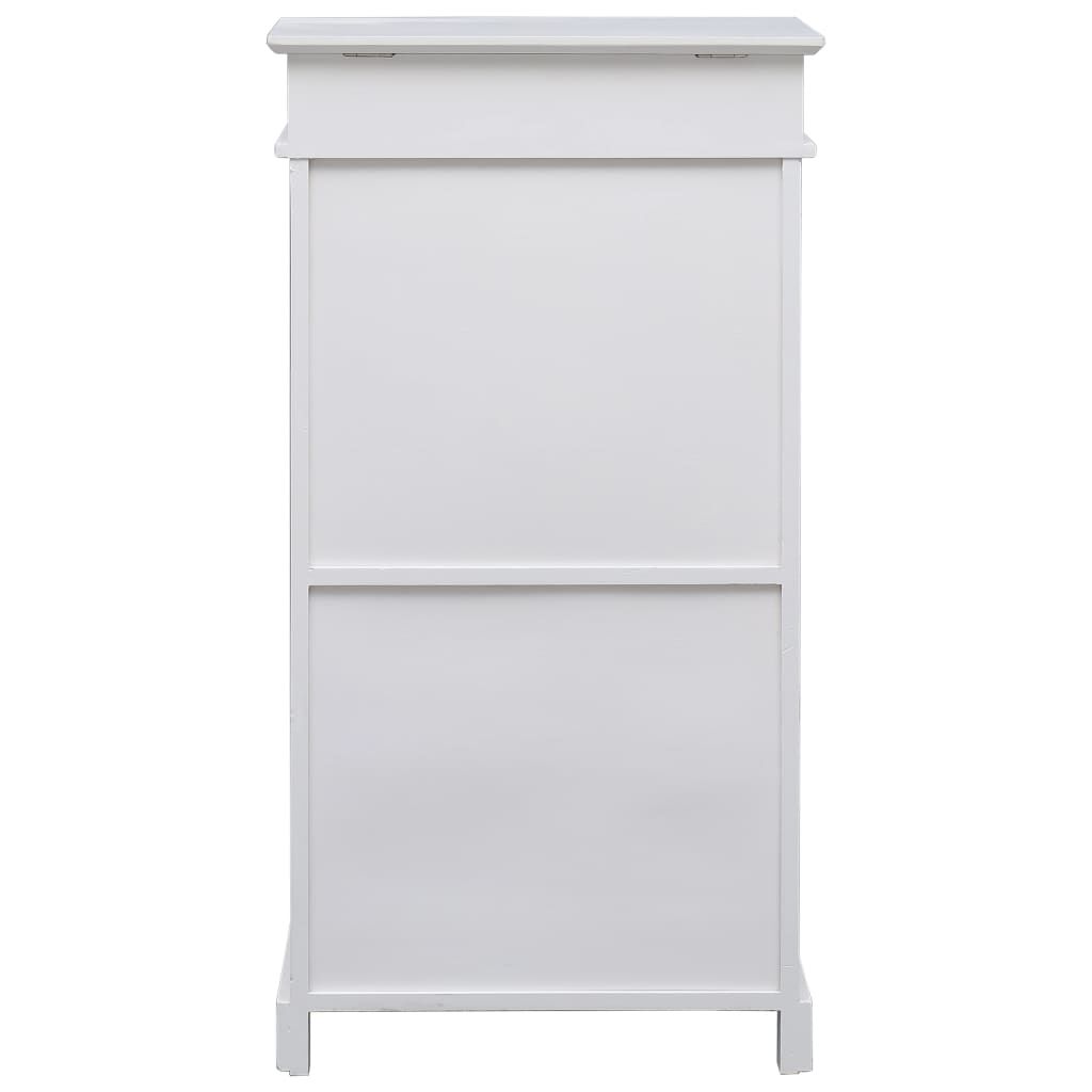 vidaXL Παπουτσοθήκη Λευκή 50 x 28 x 98 εκ. από Ξύλο Παυλώνιας