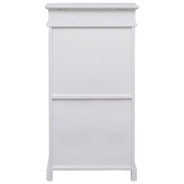vidaXL Παπουτσοθήκη Λευκή 50 x 28 x 98 εκ. από Ξύλο Παυλώνιας