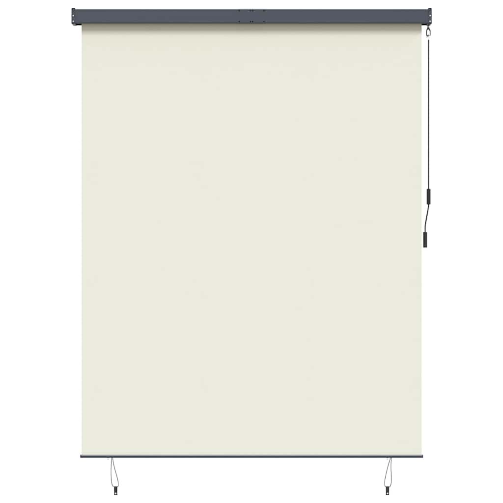vidaXL Εξωτερικό ρολό Striped Χειροκίνητος Κρεμ 220 x 250 cm ύφασμα