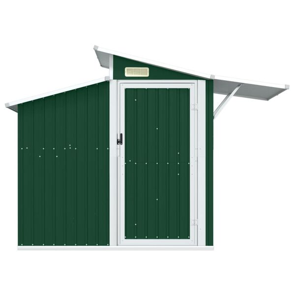 vidaXL Αποθήκη Κήπου Πράσινη 270x130x208,5 εκ. Γαλβανισμένο Ατσάλι