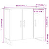 vidaXL Ντουλάπι Γκρι Σκυροδέματος 90x34x80 εκ. Επεξεργασμένο Ξύλο