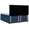 vidaXL Κρεβάτι Boxspring με Στρώμα Μπλε 200x200 εκ. Υφασμάτινο