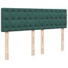 vidaXL Κρεβάτι Boxspring με Στρώμα Σκούρο Πράσινο 140x200εκ. Βελούδινο