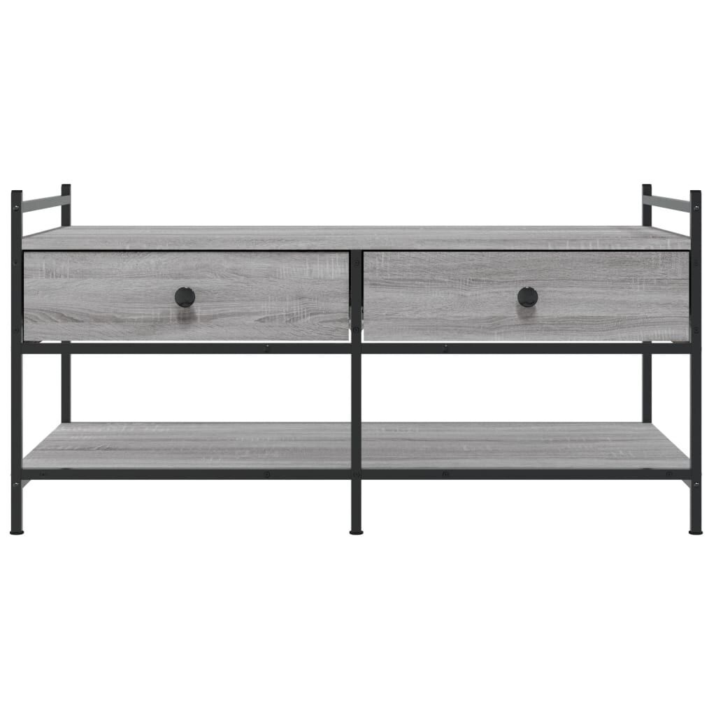 vidaXL Τραπεζάκι Σαλονιού Γκρι Sonoma 99x50x50 εκ. Επεξεργασμένο Ξύλο