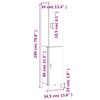 vidaXL Ντουλάπι Λευκό 34,5 x 34 x 180 εκ. από Επεξεργασμένο Ξύλο