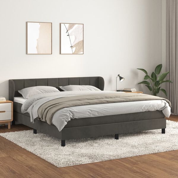 vidaXL &Kappa;&rho;&epsilon;&beta;ά&tau;&iota; Boxspring &mu;&epsilon; &Sigma;&tau;&rho;ώ&mu;&alpha; &Sigma;&kappa;&omicron;ύ&rho;&omicron; &Gamma;&kappa;&rho;&iota; 180x200 &epsilon;&kappa;. &Beta;&epsilon;&lambda;&omicron;ύ&delta;&iota;&nu;&omicron;