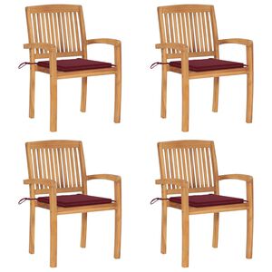 vidaXL &Kappa;&alpha;&rho;έ&kappa;&lambda;&epsilon;&sigmaf; &Kappa;ή&pi;&omicron;&upsilon; &Sigma;&tau;&omicron;&iota;&beta;&alpha;&zeta;ό&mu;&epsilon;&nu;&epsilon;&sigmaf; 4 &tau;&epsilon;&mu;. &Mu;&alpha;&sigma;ί&phi; &Xi;ύ&lambda;&omicron; Teak + &Mu;&alpha;&xi;&iota;&lambda;ά&rho;&iota;&alpha;