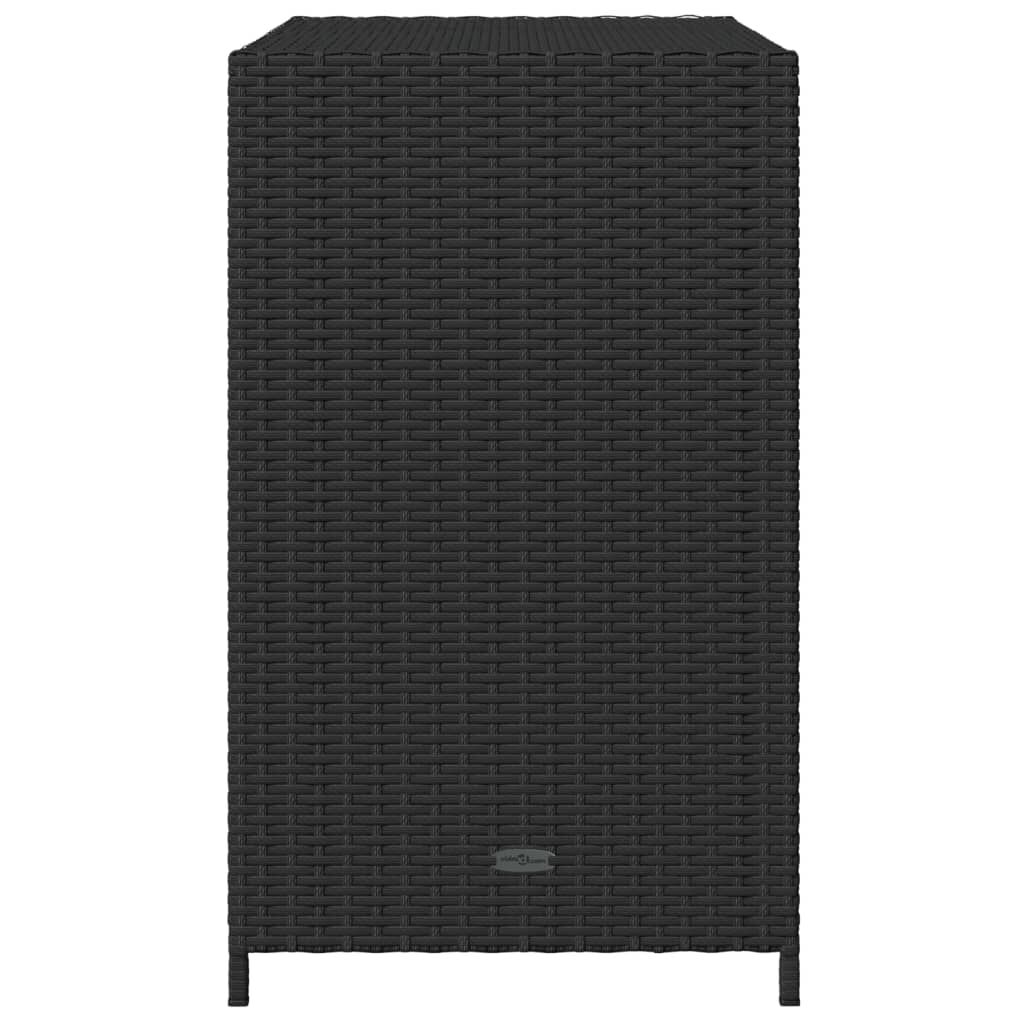 vidaXL Ντουλάπι Αποθήκευσης Κήπου Μαύρο 83x45x76 εκ. Συνθετικό Ρατάν